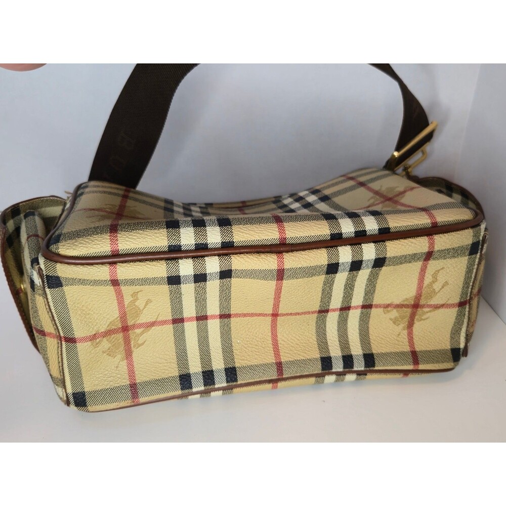 Vintage Burberry Check Handbag 2 Side Pockets Rare Style - Picture 11 of 16